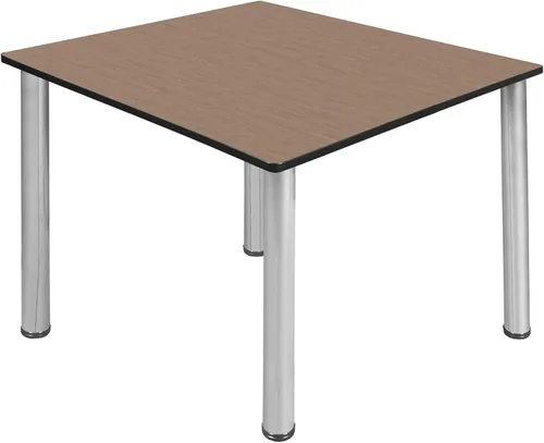 Miniatura 24 de Regency Kee - Mesa cuadrada pequeña para sala de descanso de 30 pulgadas, parte superior de cerezo, patas negras