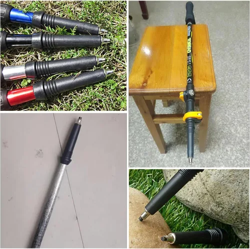 Miniatura 3 de Paquete de 5 puntas de carburo de repuesto universales de acero de tungsteno para senderismo al aire libre, bastón de escalada, bastón para caminar