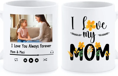 Miniatura 15 de Tazas de té personalizadas para mamá y 3 niños, tazas de café personalizadas para mamá, regalos para madre, taza madre personalizada con nombres