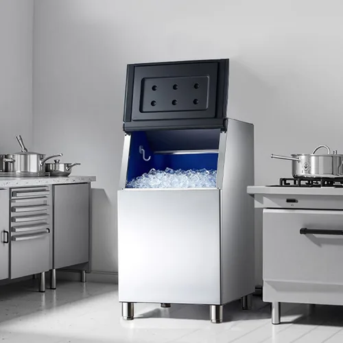 Miniatura 8 de VEVOR Cubo de almacenamiento comercial para máquina de hielo, capacidad de 300 libras, de acero inoxidable, contenedor de almacenamiento de hielo