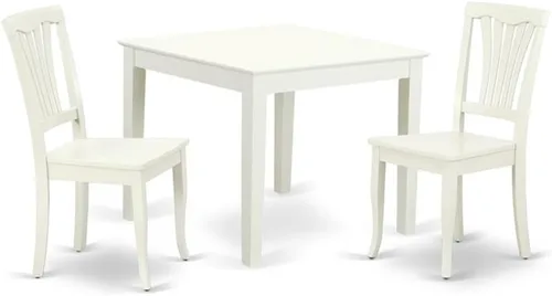 Miniatura 16 de East West Furniture OXAV5-LWH-W Oxford - Juego de comedor de 5 piezas para 4 personas, incluye una mesa cuadrada y 4 sillas de comedor, 36 x 36