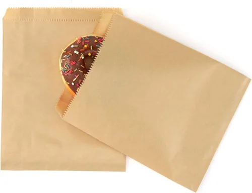 Miniatura 3 de FOCCIUP 100 bolsas de papel kraft marrón de 5 x 7 pulgadas, sobres planos, bolsa de mercancía para fiesta Marrón - 5x7 pulgadas