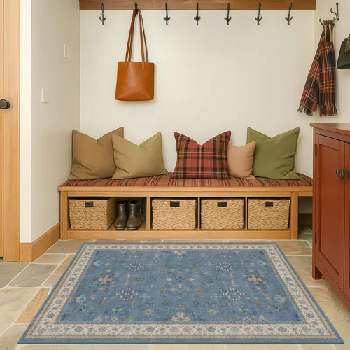 Miniatura 188 de Alfombra Boho Negra para Sala de Estar - Alfombra de Área Lavable de 10x14 Pies, Alfombras de Comedor para Debajo de la Mesa, Alfombra Suave de Pelo