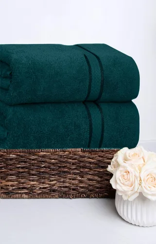 Miniatura 4 de Cotton Craft colección juego de 2 piezas ultra suaves, tamaño grande, 100% algodón, toalla de baño Verde azulado