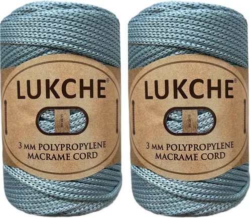 Miniatura 41 de Cordón de macramé de poliéster premium de 3 mm (134.72 metros), (250 g) 100% cuerda de macramé de polipropileno, hilo de crochet de macramé colorido