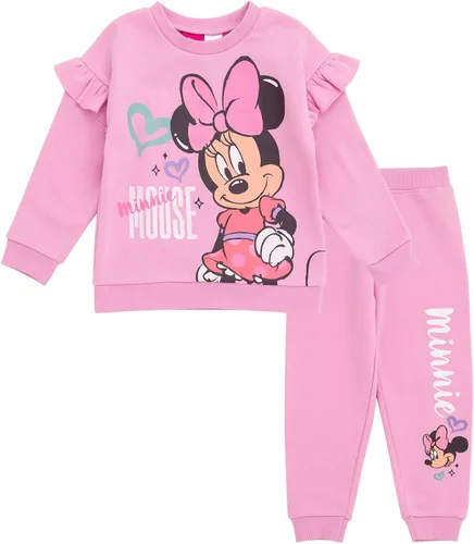 Miniatura 6 de Disney Conjunto de sudadera de vellón y pantalones deportivos para niñas, tallas de recién nacido a niño grande (recién nacido - 14-16)
