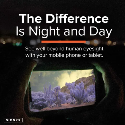 Miniatura 3 de SIONYX Aurora Black I - Cámara de visión nocturna digital a todo color con funda rígida I ultra baja luz IR visión nocturna monocular I resistente