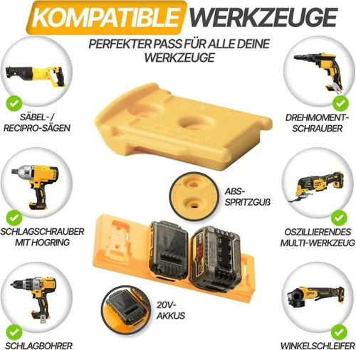Miniatura 6 de DeWalt Paquete de 4 Soportes de Herramientas y Batería para Herramientas de 20V
