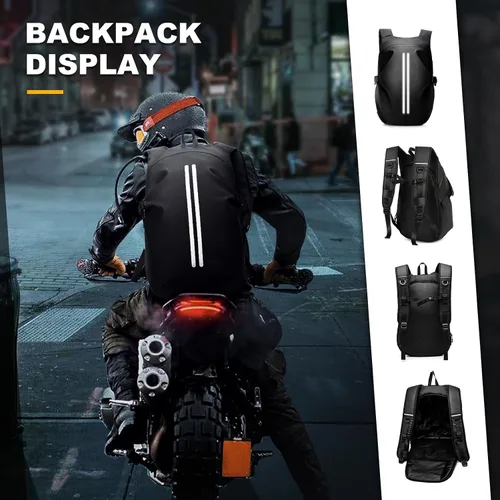 Miniatura 8 de Mochila para Casco de Motocicleta, Mochilas Impermeables para Montar para Hombres, Accesorios para Motocicletas, Bolsas de Montar en Moto, Mochilas
