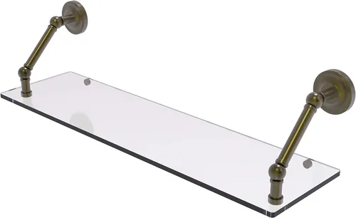 Miniatura 52 de Allied Brass PR-1/22-ORB Pr - Estante de vidrio con bordes biselados de 1 pulgada, 22 pulgadas, bronce aceitado