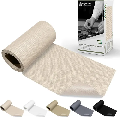 Miniatura 31 de KING MOUNTAIN Parche de lona para planchar, 3"×60", parche de reparación de tela de algodón 100% impermeable, utilizado para varios sofás, tiendas