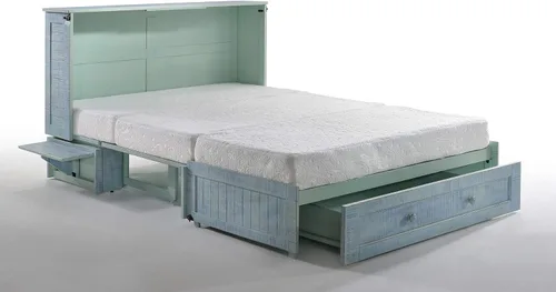 Miniatura 4 de Night & Day Muebles Murphy - Cama convertible con gabinete de tamaño Queen, con colchón de espuma viscoelástica de triple pliegue (Skye)