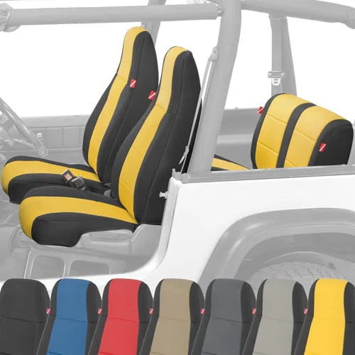 Miniatura 19 de Diver Down Neoprene Seat Cover Set - Fits Jeep YJ 1987-1995 Wrangler - Front and Back Seat Set - Waterproof Custom Fit - Soft Padded Cushion Feel