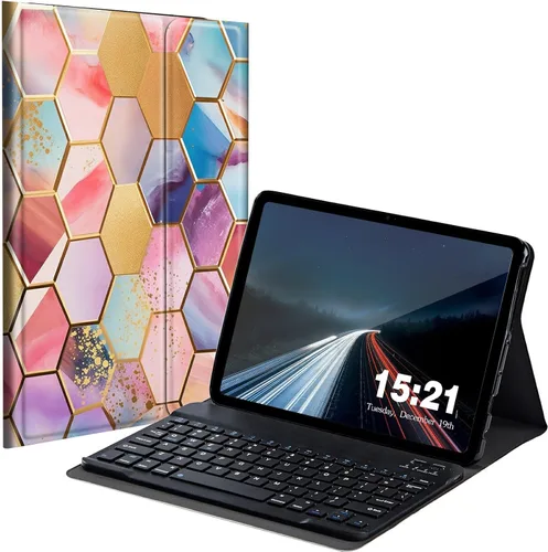 Miniatura 8 de Funda de teclado para Samsung Galaxy Tab S6 Lite 2022/2020, Galaxy Tab S6 Lite SM-P610/P613/P615/P619 con teclado Bluetooth inalámbrico desmontable