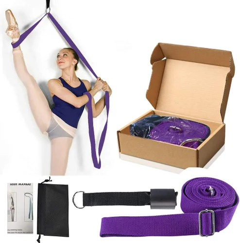 Miniatura 8 de Estirador de piernas, flexibilidad de puerta y correa para estirar las piernas, ideal para ballet, baile de animadoras, gimnasia o cualquier