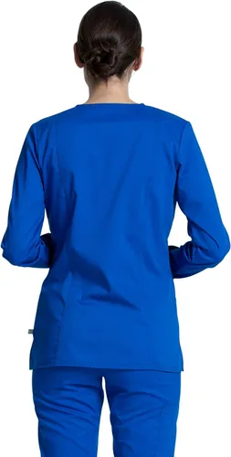 Miniatura 2 de Cherokee Mujer Enfermera Scrubs Top Tech Manga Larga Cuello en V WW855AB