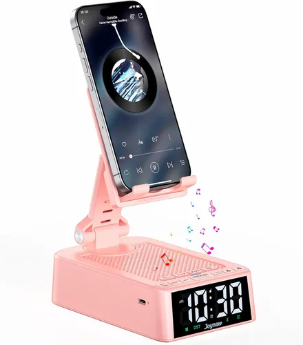 Miniatura 9 de Regalos para hombres y mujeres, soporte de teléfono con altavoz Bluetooth y soporte ajustable de teléfono celular de ángulo giratorio de 360°
