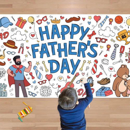 Miniatura 28 de OHOME Póster/mantel gigante de Navidad para colorear, manualidades de Navidad para niños, 30 x 72 pulgadas, pancarta de papel gigante para colorear