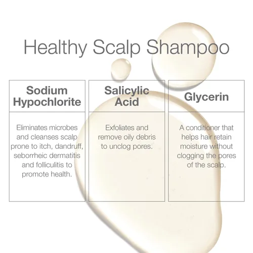 Miniatura 4 de CLn Champú con ácido salicílico – 3 onzas líquidas, champú anticaspa aclarante para cabello graso, picazón o cuero cabelludo escamoso propenso a