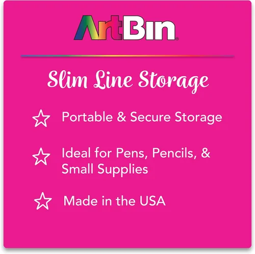 Miniatura 4 de ArtBin 6902AG Slim Line - Caja para bolígrafos y lápices, organizador pequeño de arte y manualidades, [1] estuche de almacenamiento de plástico