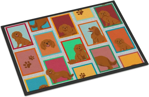 Miniatura 80 de Caroline's Treasures MLM1149MAT - Felpudo rojo Border Collie de 18 x 27 pulgadas, para interiores y exteriores, para entrada, antideslizante, Border