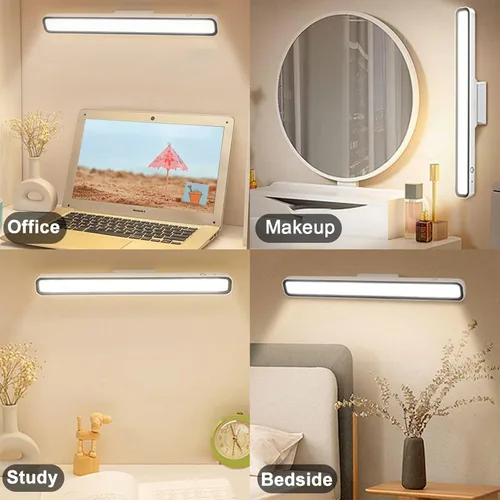 Miniatura 7 de Barra de luz magnética recargable de escritorio de 3000 K a 6000 K regulable para estantes, lectura, dormitorio, hogar, oficina, iluminación