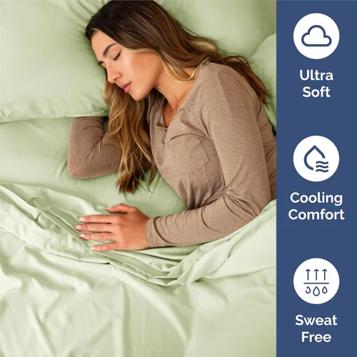 Miniatura 4 de Juego de sábanas King de 6 piezas - Ropa de cama de hotel de lujo ultrasuave, transpirable y refrescante con bolsillos de 20-41 cm de profundidad