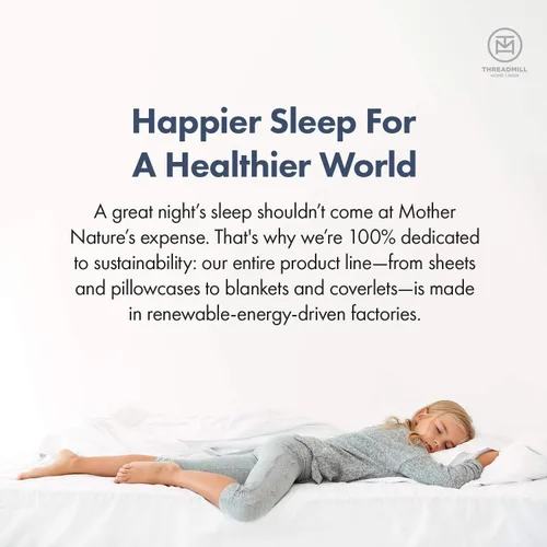 Miniatura 6 de Threadmill Sábanas de Algodón 100% para Cama Tamaño Full - Juego de Sábanas Full de 600 Hilos con Bolsillo Profundo de 16" - Tejido Satén a Rayas