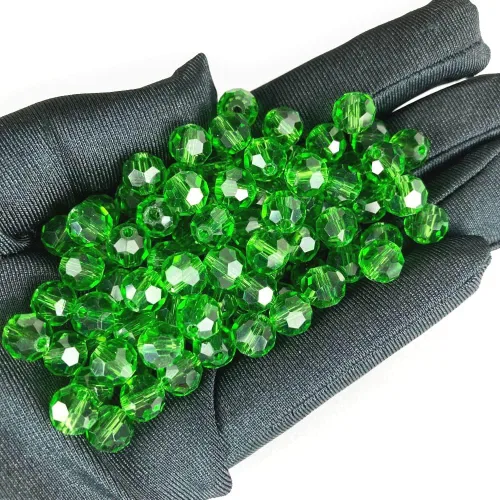 Miniatura 3 de Jmassyang 100 Piezas 8mm Cuentas de Cristal de Vidrio Facetado Redondo, Cuentas Espaciadoras para Hacer Joyas, Pulseras, Collares, Aretes, Campanas