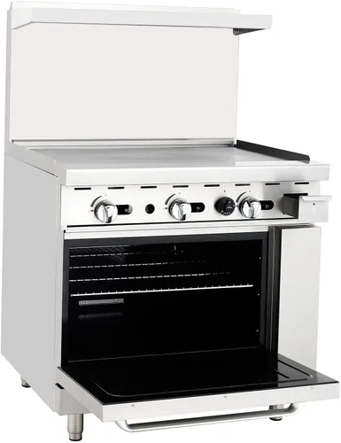Miniatura 2 de Atosa AGR Cocina de Gas Comercial, 36.0 in Gas Range, Plancha Superior, (1) Horno Estándar, Gas Propano (AGR-36G-LP)