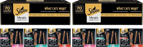 Miniatura 10 de Sheba Palitos Tiernos de Carne Premios para Gatos con Sabor a Pollo, 0.14 oz., 5 Unidades, Paquete de 10 (50 Palitos en Total)