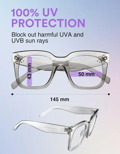 Miniatura 40 de zeroUV - Gafas de sol cuadradas retro de moda de gran tamaño para mujer estilo vintage 1.969 pulgadas