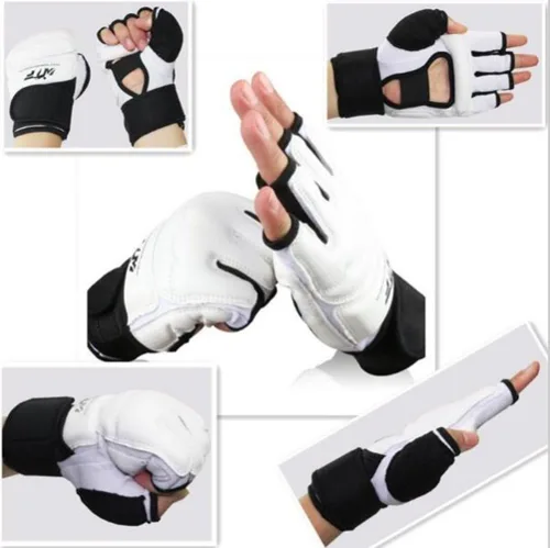 Miniatura 5 de Guantes de taekwondo para hombre y niños, saco de boxeo, artes marciales, artes marciales, artes marciales, lucha, grappling, Muay Thai, Blanco