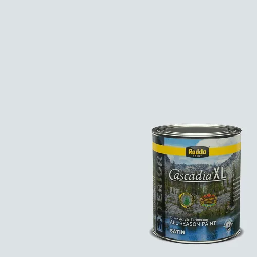Miniatura 37 de Rodda Paint CASCADIA XL Pintura e imprimación satinada para exteriores en uno, cuarto de galón, azul playa norte