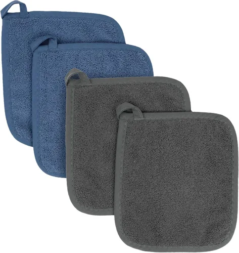 Miniatura 13 de RITZ Agarraderas para ollas y salvamanteles de rizo: Resistente al calor sin igual, duradero 100% algodón – Diseñado ergonómicamente para un agarre