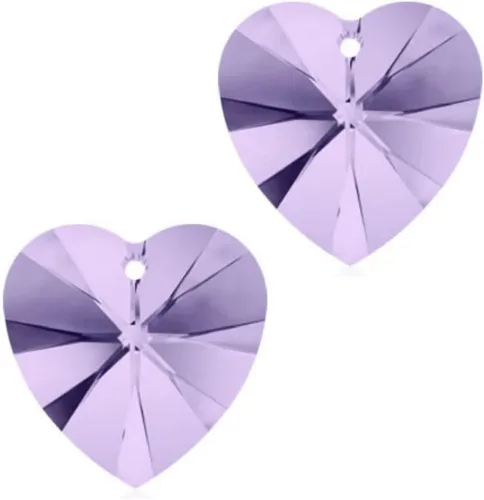 Miniatura 11 de 20 cuentas colgantes de cristal de corazón de amor de San Valentín de 0.394 pulgadas (0.394 in), cuentas sueltas de diamantes de abril transparentes