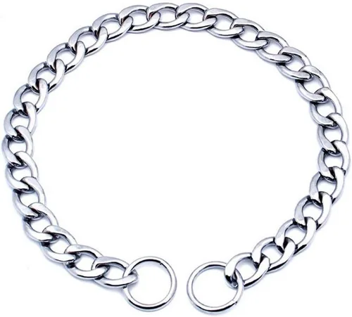 Miniatura 5 de SGODA Collar de estrangulador de entrenamiento para perros de cadena, 22 in, 0.118 in