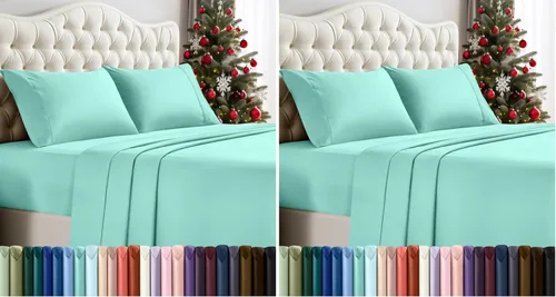 Miniatura 100 de Juego de sábanas King de Utopia Bedding – Juego de 4 sábanas para cama King, microfibra suave y transpirable, incluye 1 sábana bajera, 1 sábana Beige