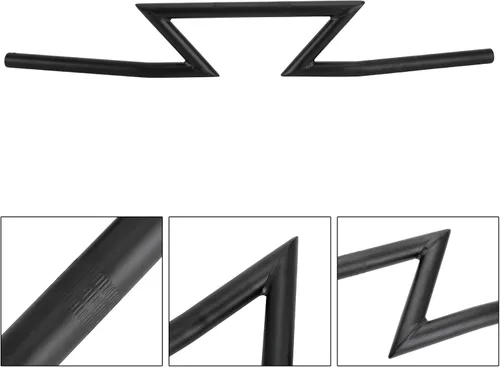 Miniatura 8 de Motocicleta 7/8 "0.866 in manillar, universal 7/8 "0.866 in raiser Z-Bar Z-Barx manillar negro para Harley Touring Street Glide Electra