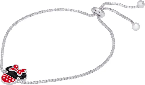 Miniatura 5 de Disney Mickey and Minnie Mouse Lariat Bracelet, Sterling Silver
