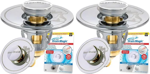 Miniatura 9 de Mer-Maid Drain Magic AS-SEEN-ON-TV reemplaza los tapones de drenaje de baño rotos o faltantes en segundos, sin herramientas, empuja para llenar