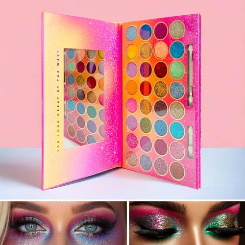 Paleta de sombra de ojos con purpurina de 32 colores, paleta de maquillaje, purpurina facial y corporal, tatuajes con purpurina, accesorios de