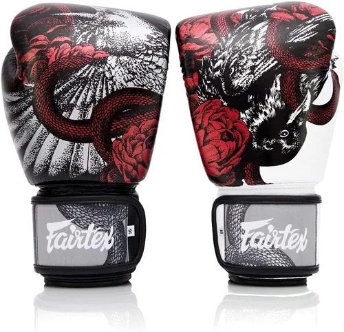 Miniatura 3 de Fairtex Edición limitada de guantes de boxeo Beauty of Survival Elaboración premium Cuero de grano completo Diseño elegante Ajuste ajustable