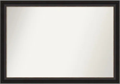 Miniatura 333 de Amanti Art Espejo de baño de bronce para sobre el fregadero, 24 x 24 pulgadas, espejo cuadrado de bronce Lara para tocador, marco de madera