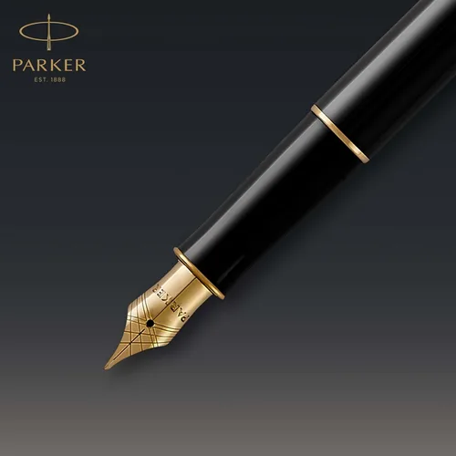 Miniatura 3 de Parker Sonnet 1931495 - Pluma estilográfica, color negro, con punta media y ribete dorado