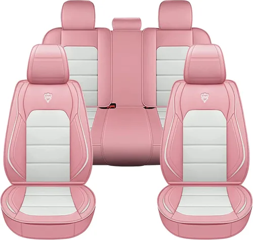 Miniatura 10 de Funda de asiento para 5 asientos, ajuste universal para la mayoría de vehículos, sedán, SUV, camioneta, compatible para bolsas de aire protectores