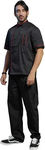 Miniatura 5 de TOPTIE - Chaqueta de chef de manga corta unisex