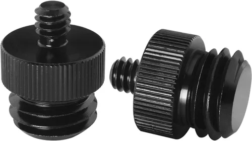 Miniatura 4 de Adaptador de tornillo de trípode roscado macho de 1/4 pulgadas a macho de 5/8 pulgadas LUORNG 2 piezas 1/4 a 5/8-11 convertidor de rosca de montaje