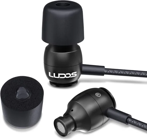 Miniatura 9 de Auriculares con cable Ludos Clamor, auriculares intraaurales, 5 años de garantía, auriculares con micrófono, auriculares con aislamiento de ruido