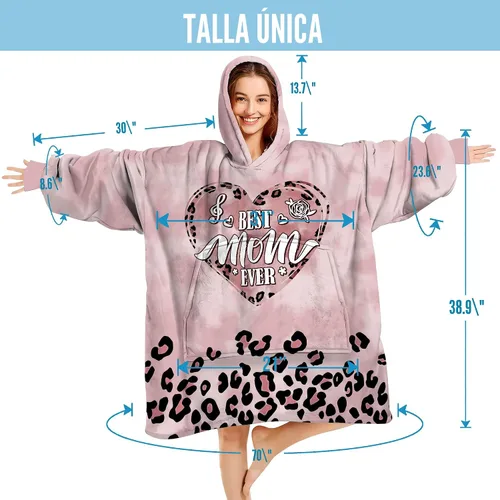 Miniatura 4 de Warmstorey Wearable Blanket Hoodie For Mom Wife - Best Wife Ever Hoodie From Husband Daughter Son - Birthday Mothers Day Gift